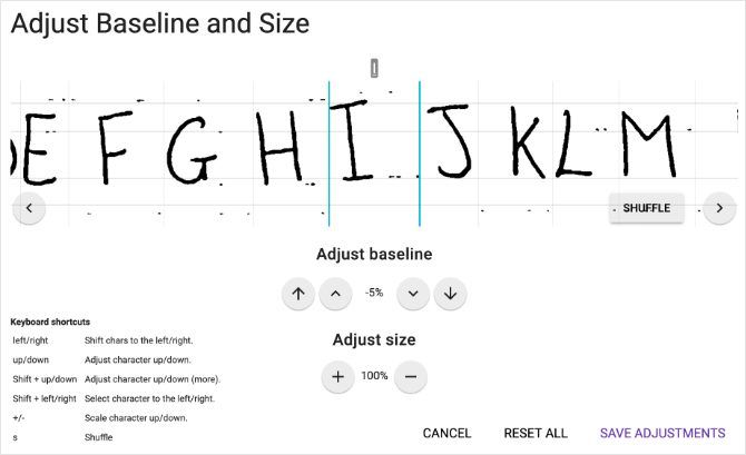 Baseline and Size adjustments for custom font