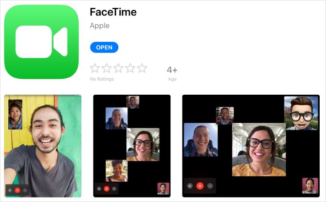 FaceTime app on iPad App Store