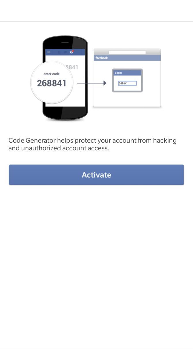 Activate Code Generator for offline two-factor authentication