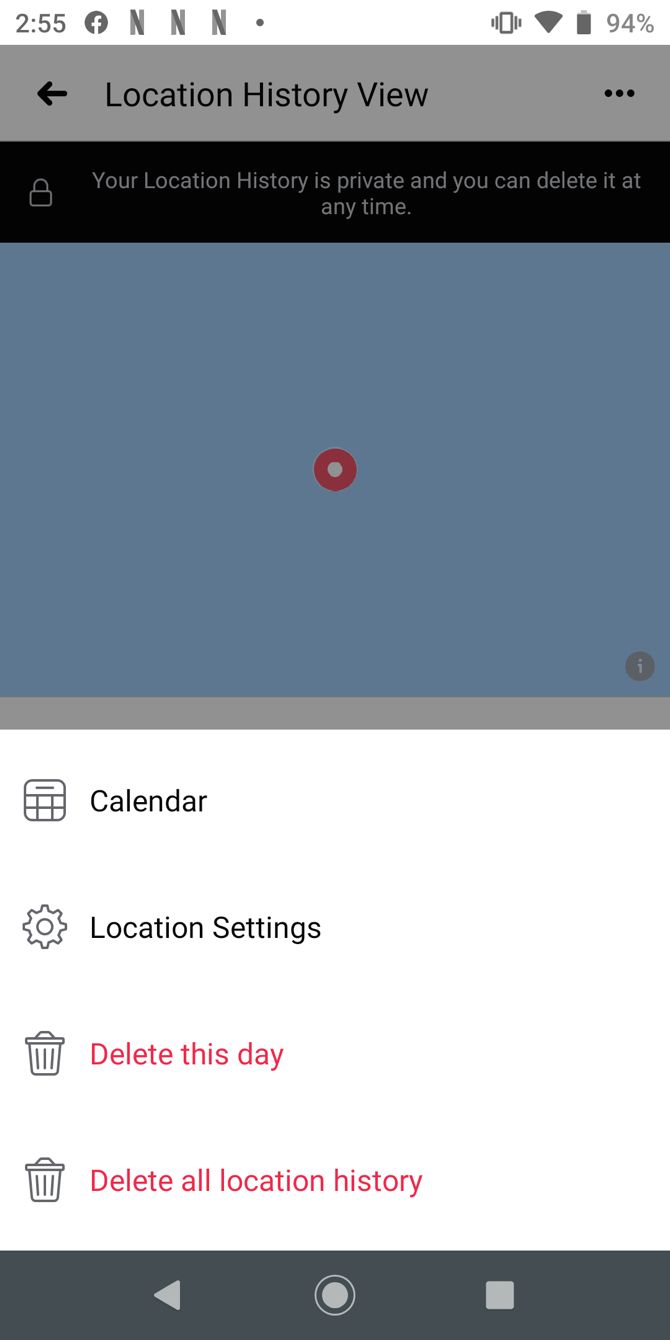 Facebook Delete Location History Android