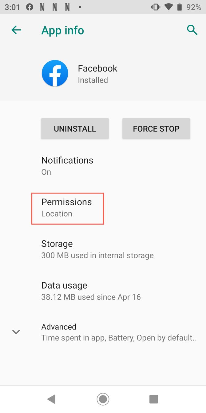 Facebook Location Access Permissions Android