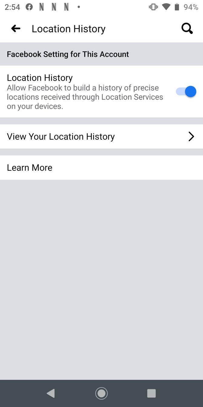 Facebook View Location History Android