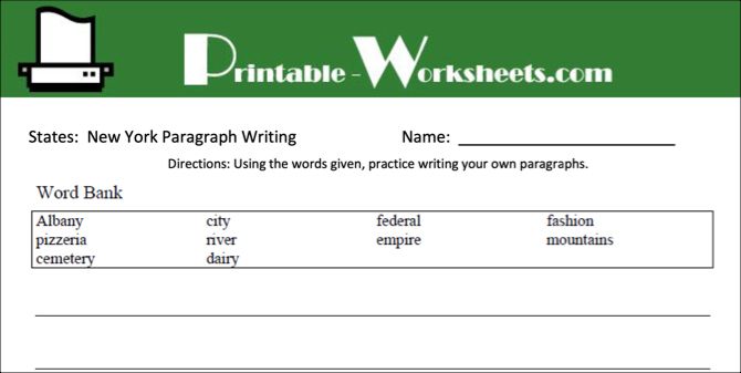 Homeschool Printable Worksheets Writing