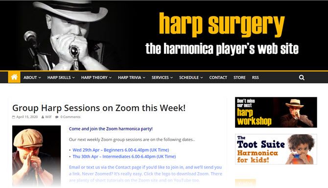 Harp Surgery Homepage