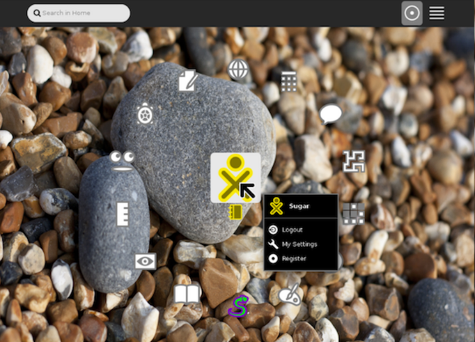 Sugar live USB Linux desktop