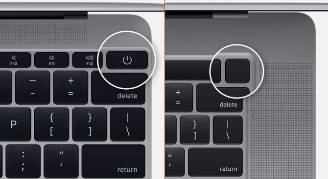 MacBook power button