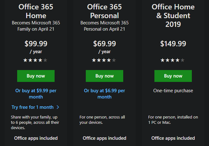 Microsoft Office Pricing