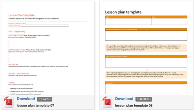 Printable Lesson Plan Templates TemplateLab
