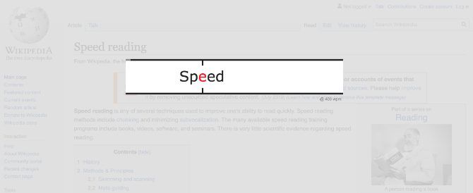 Readline speed-reader with Google Chrome