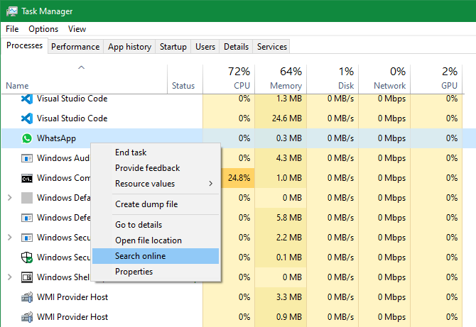 task manager shortcut with minimize on use