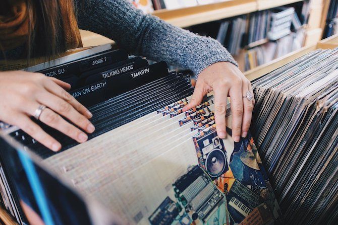 Browsing a record store