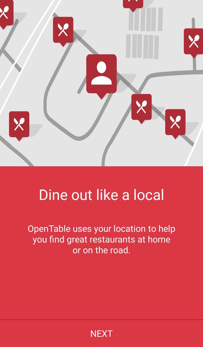 opentable location prompt