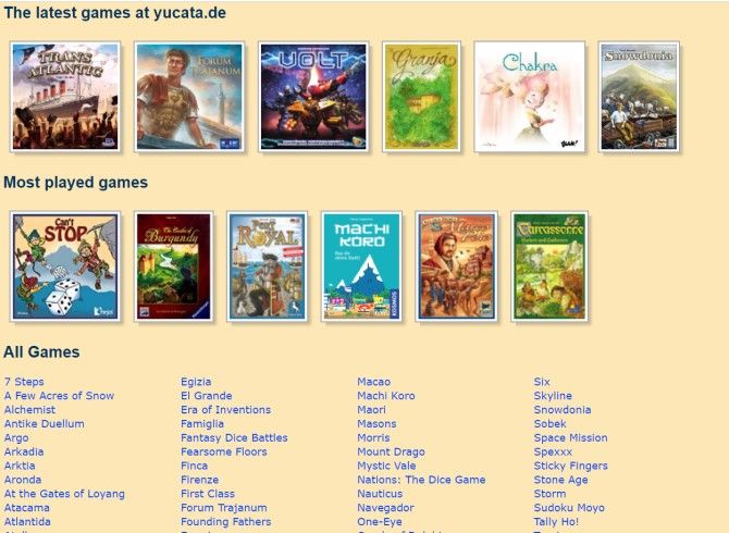 Yucata Play Board Games Online Free