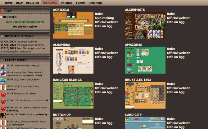 Boite a Jeux Play Board Games Online Free