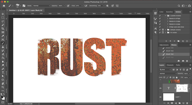 add textures to text in adobe photoshop