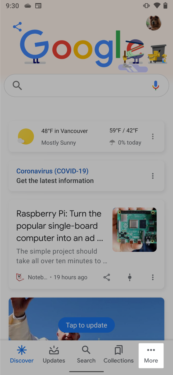 google app more settings