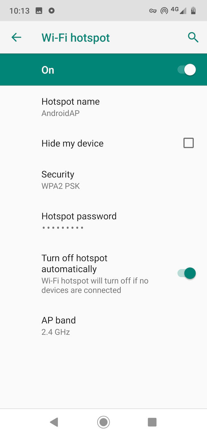 wifi hotspot advanced settings