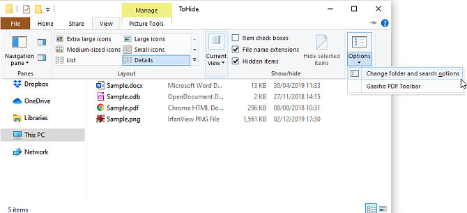 windows explorer change folder and search