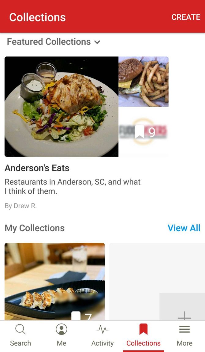 yelp collections