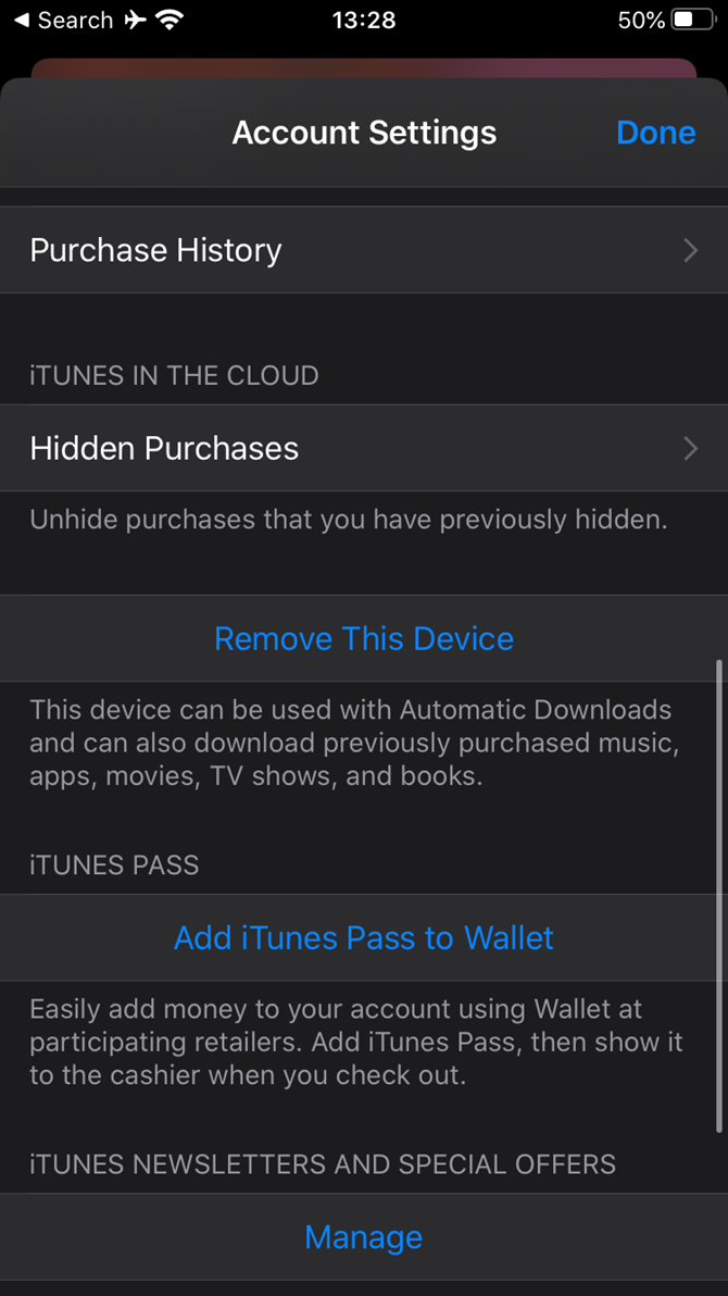 iTunes Wallet Pass Add