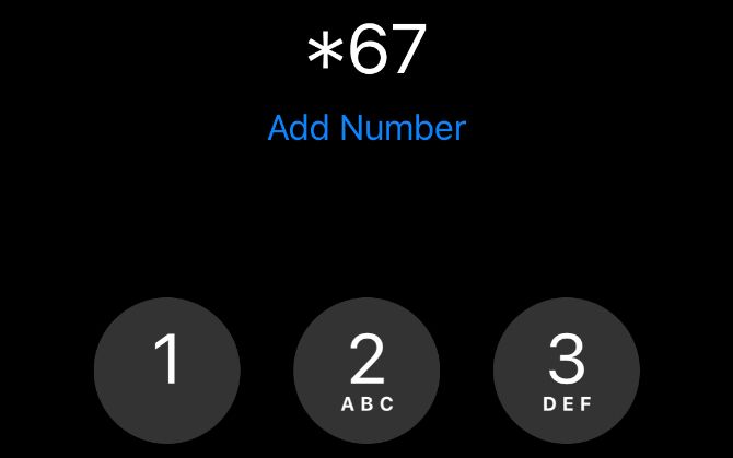 how to block number on iphone *67