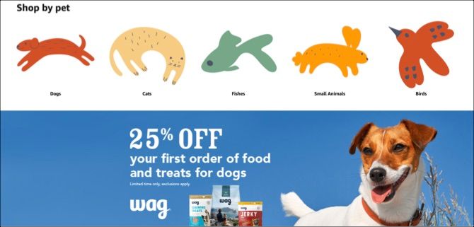 Amazon Pet Supplies Main Page