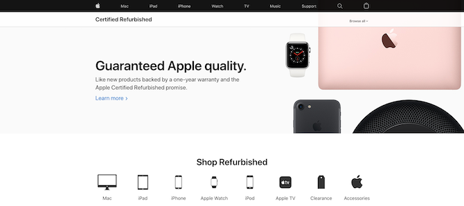 Apple Certified Refurbished online store