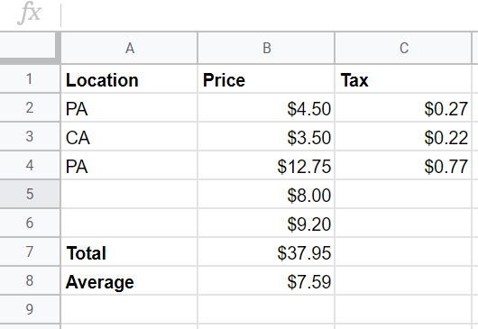 Auto Filling Custom Function for Google Sheets