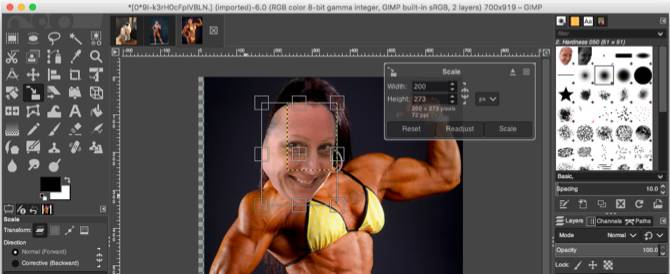 to put your face on a different body