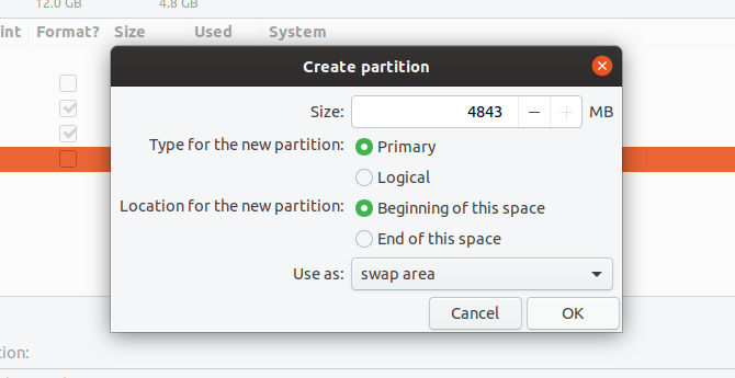 Create SWAP partition in Ubuntu Linux
