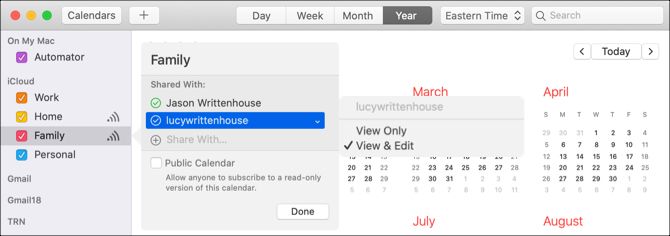 Mac Share Calendar Add People and Permissions