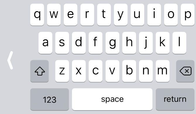 One-handed keyboard on iPhone