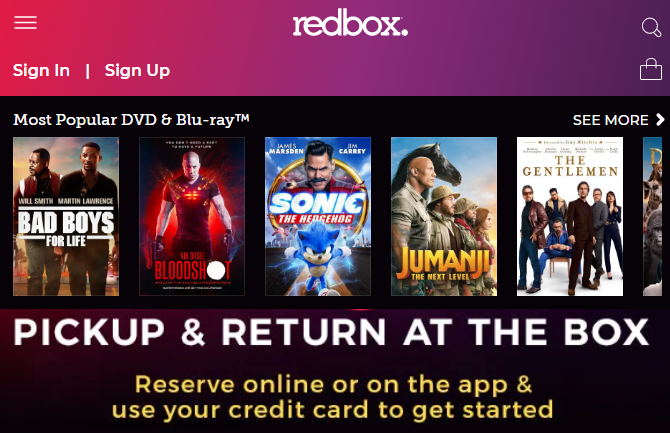 Redbox Online DVD Ordering