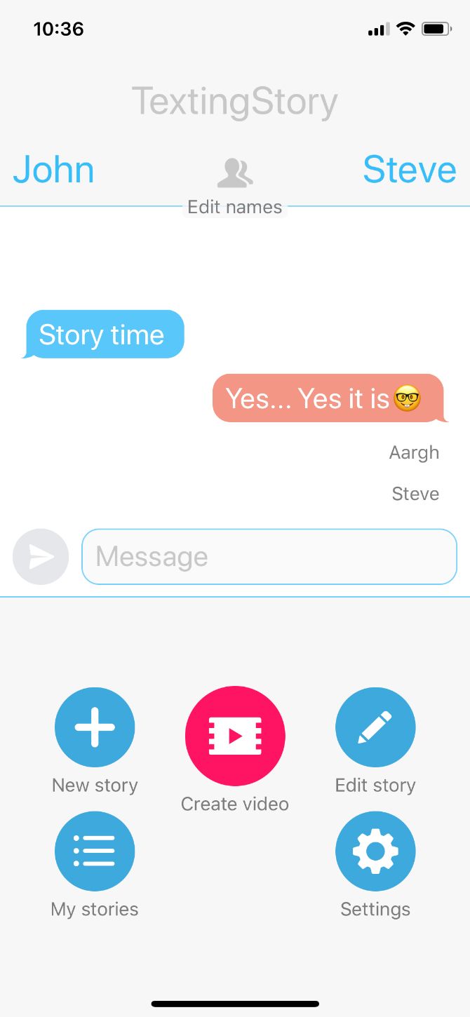 TextingStory messages