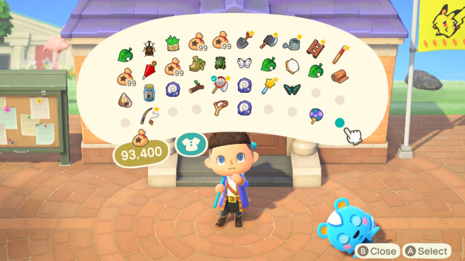 Animal Crossing: New Horizons inventory