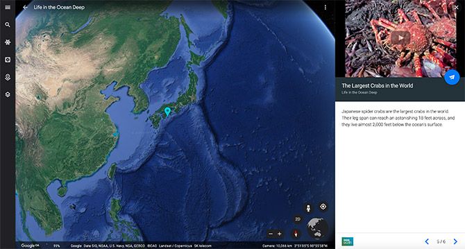 Google Maps Deep Ocean