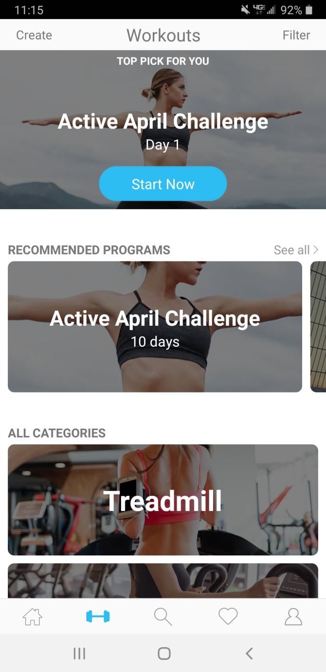 PumpUp Social Fitness App Exercises