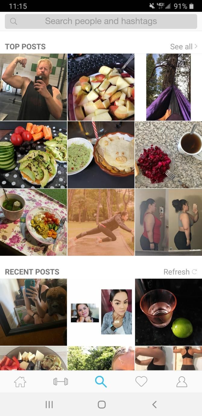 PumpUp Social Fitness App Popular Posts
