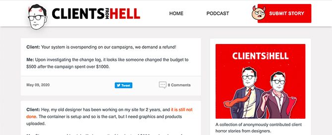 Funny Blog Clients From Hell