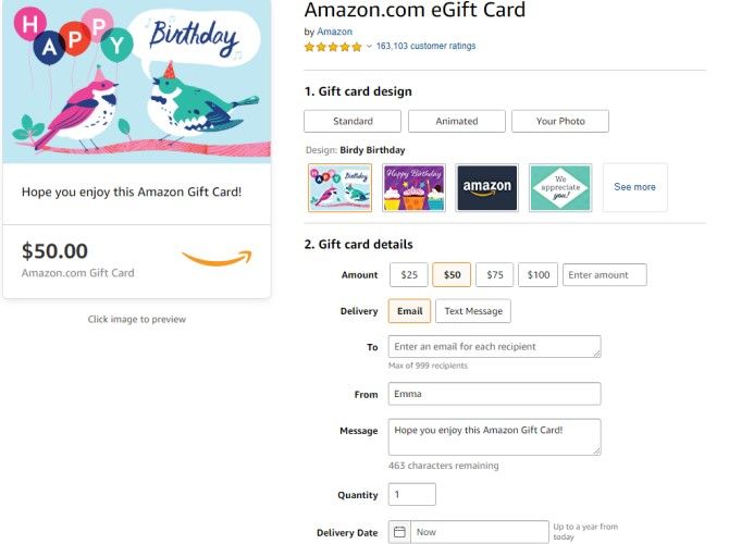 Amazon Gift Card Online