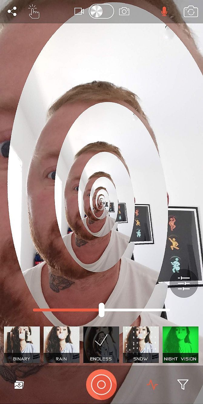 glitch video spiral effects