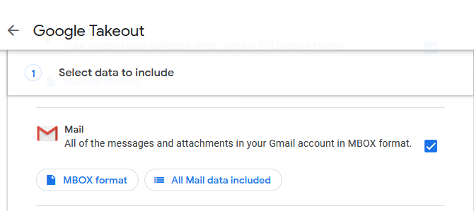 Google Takeout mail