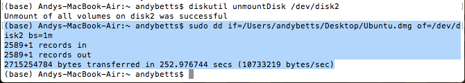install linux on usb drive mac