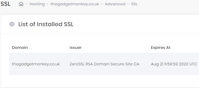 Install the SSL certificate on your server