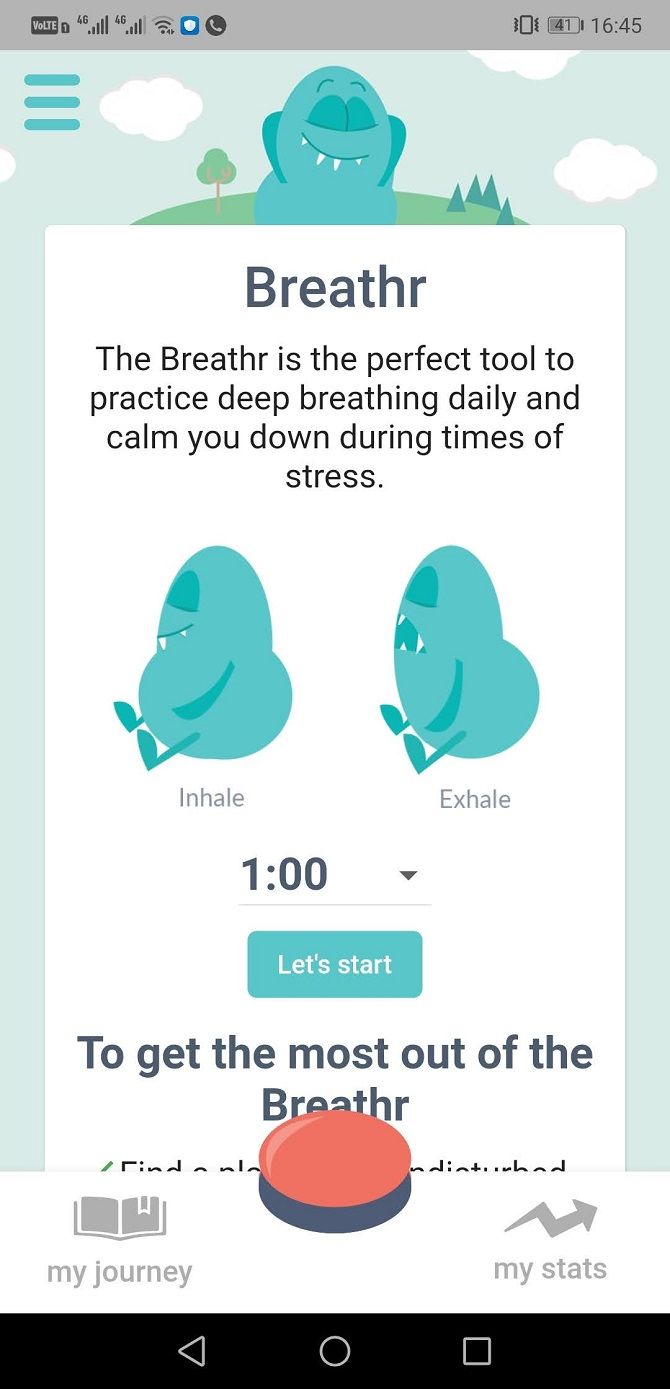 rootd panic attack app breathing tool