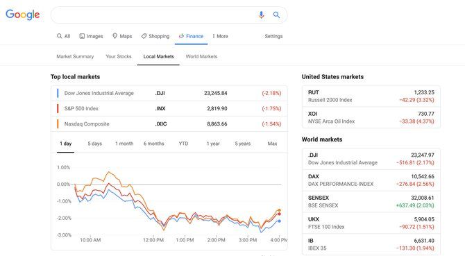 Google Finance Stock Checking App
