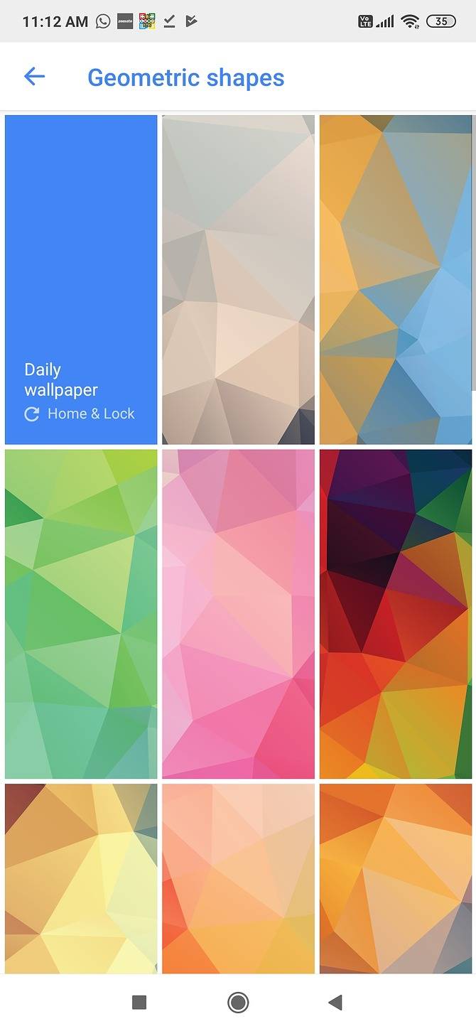 Wallpapers app van Google heeft al het behang van de stock Android telefoons