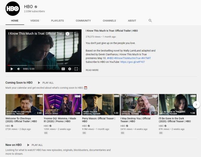 Watch HBO Clips Free on YouTube