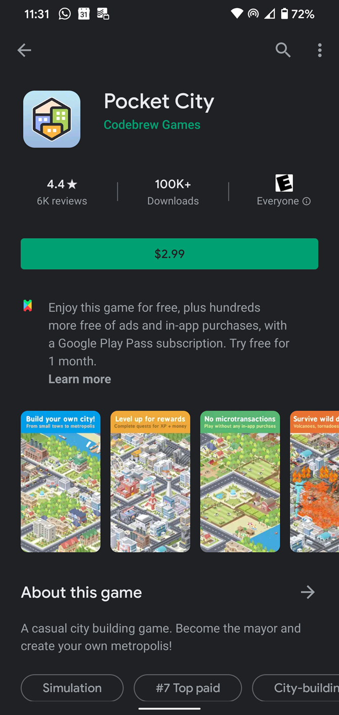 Google Play Pass Supported App