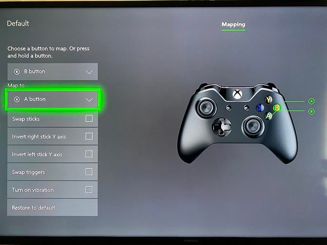 Xbox One Button Map